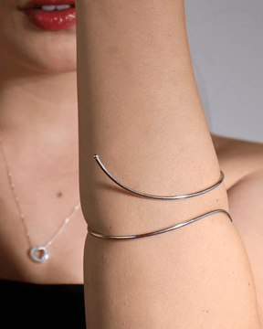 Bracelete Regulável Liso em Prata 925 - Karina Pratas