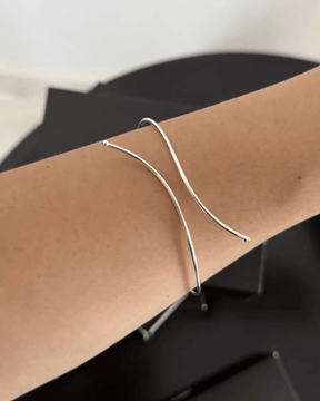 Bracelete Regulável Liso em Prata 925 - Karina Pratas