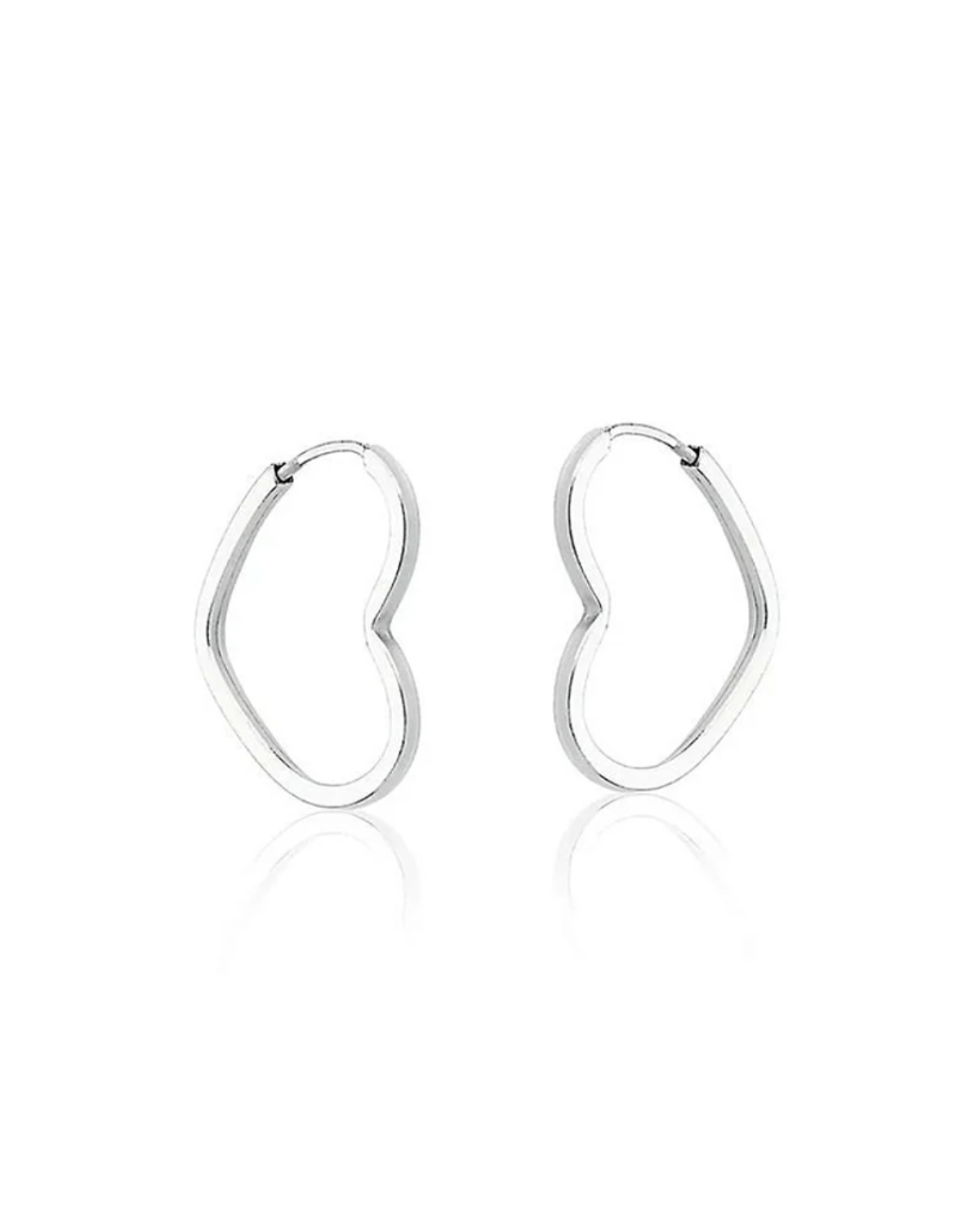 Brinco Argola Coração Fio Quadrado Prata 925 - Karina Pratas