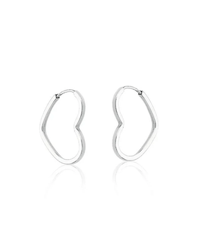 Brinco Argola Coração Fio Quadrado Prata 925 - Karina Pratas