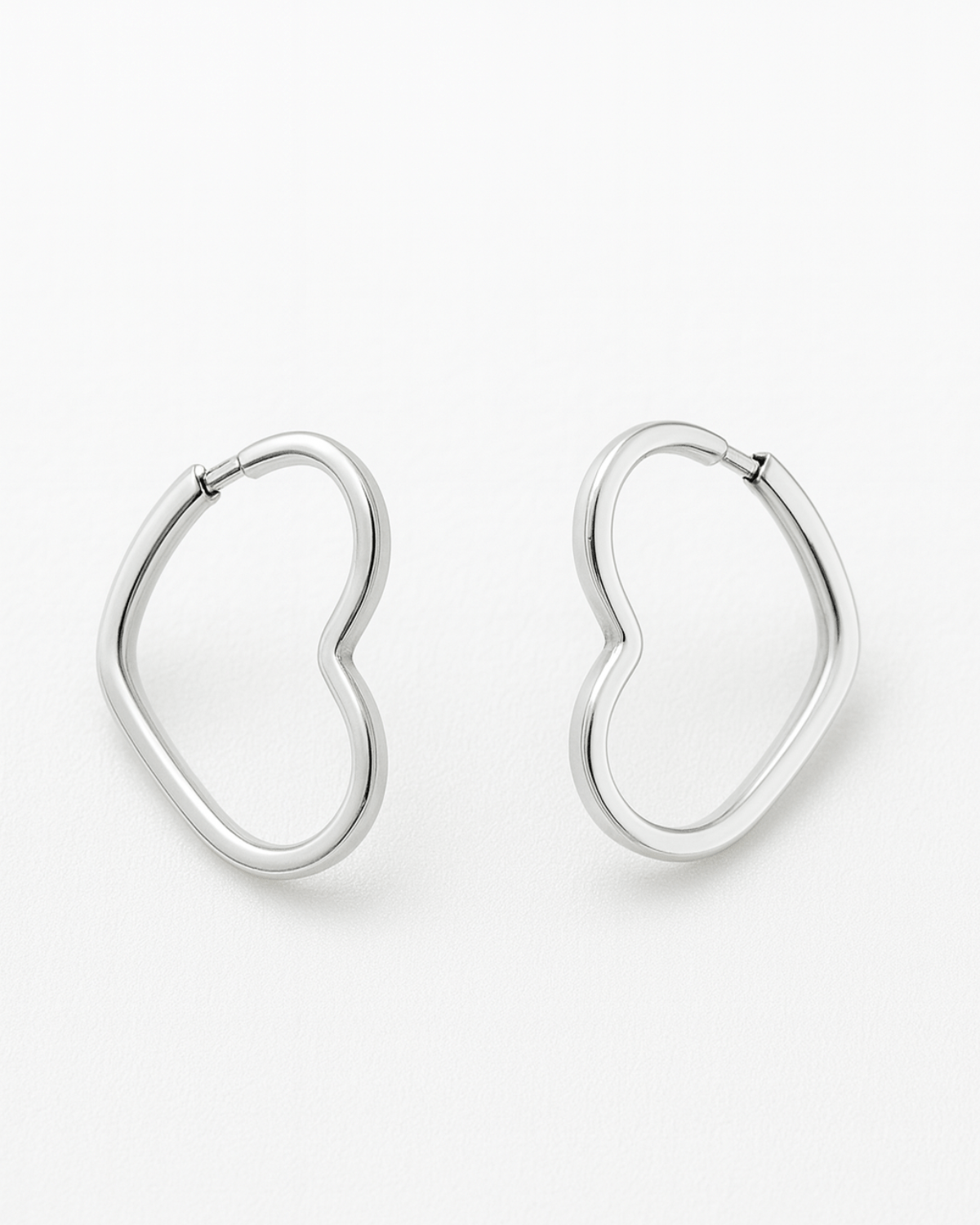 Brinco Argola Coração Fio Quadrado Prata 925 - Karina Pratas