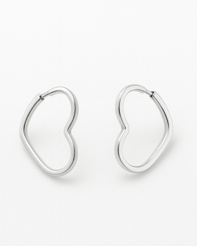 Brinco Argola Coração Fio Quadrado Prata 925 - Karina Pratas