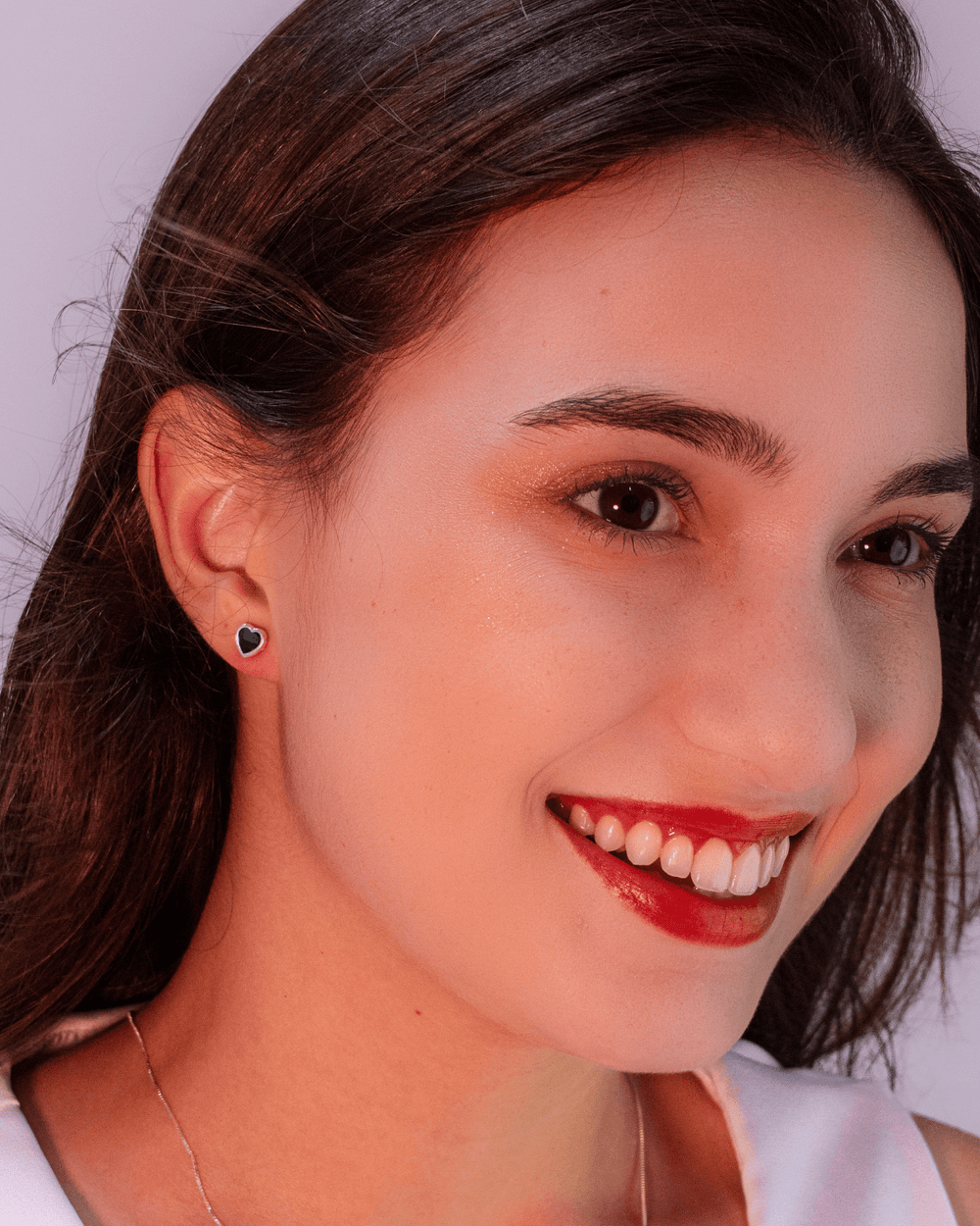 Brinco Coração Esmeralda de Prata 925 - Karina Pratas