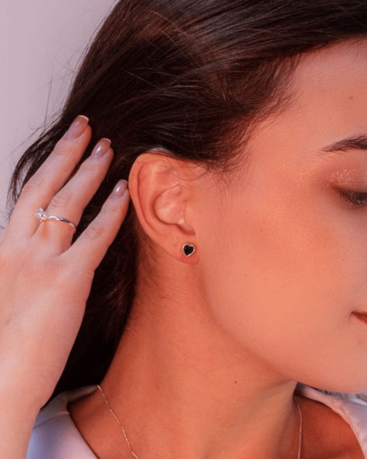 Brinco Coração Esmeralda de Prata 925 - Karina Pratas