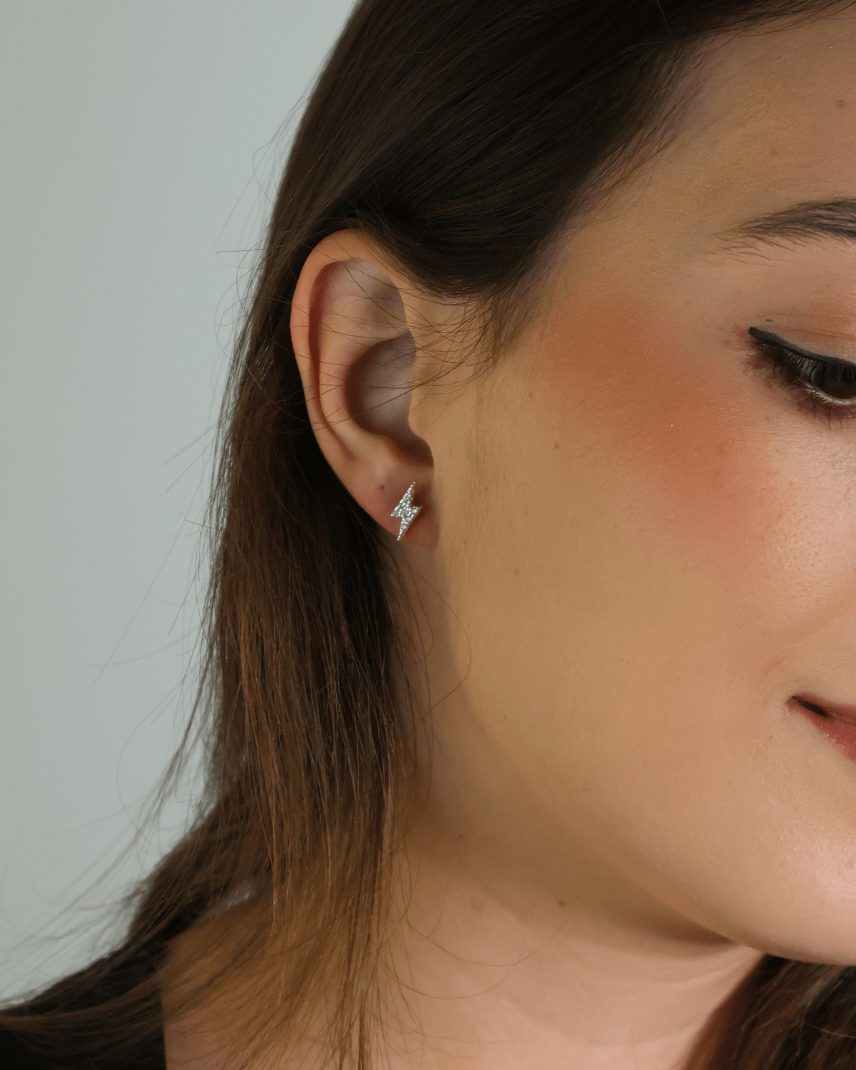 Brinco De Prata Raio Cravejado Prata 925 - Karina Pratas