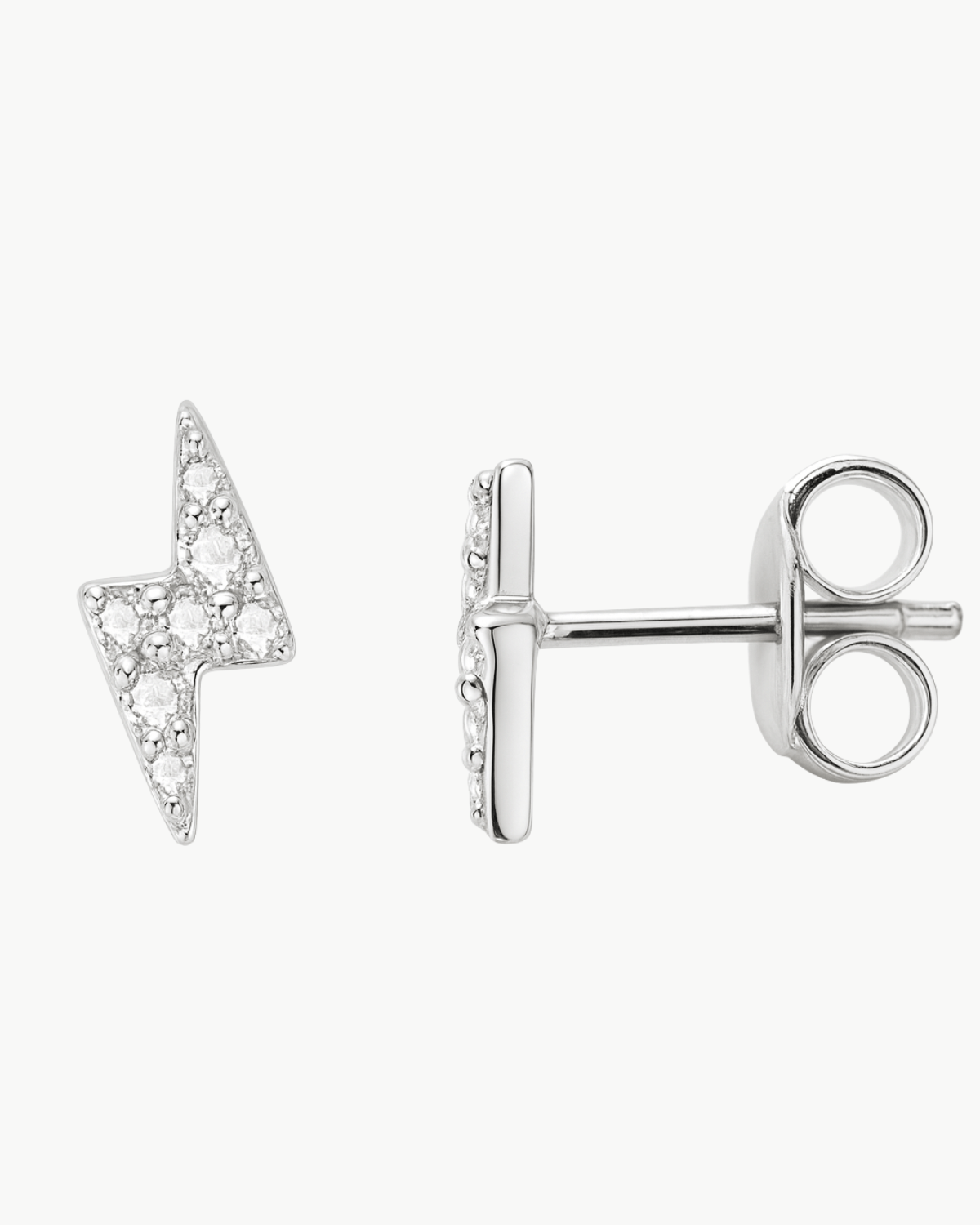 Brinco De Prata Raio Cravejado Prata 925 - Karina Pratas