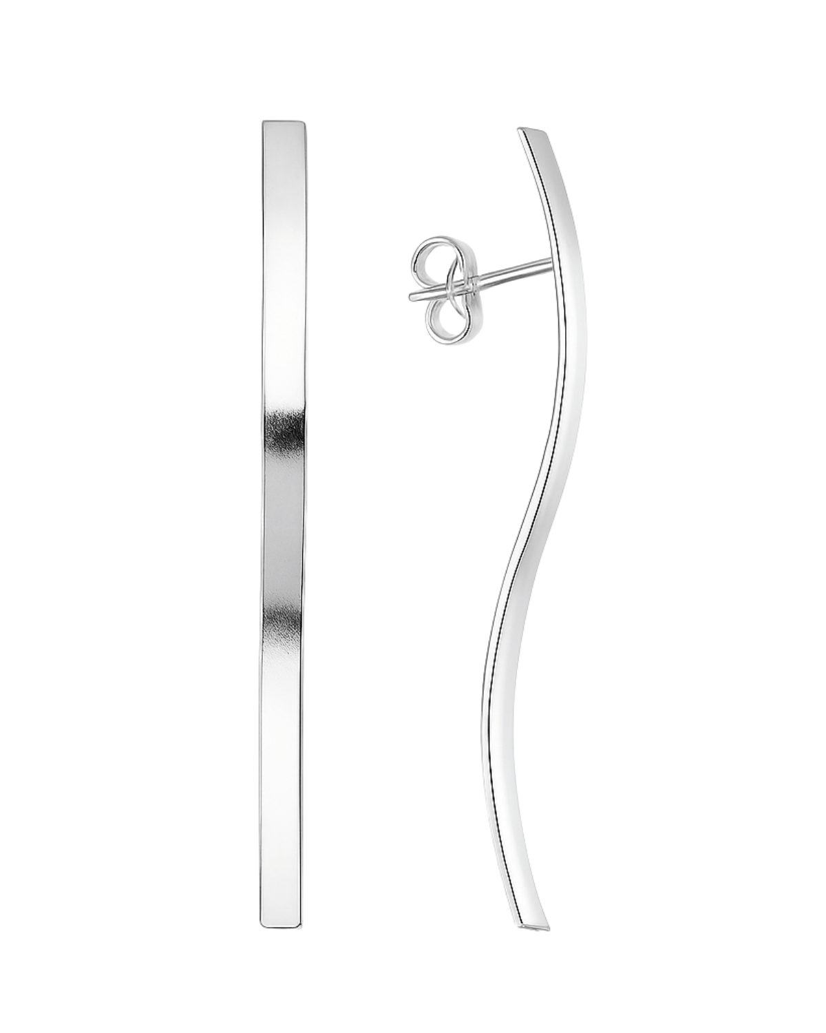 Brinco Fio Laminado Torcido em Prata 925 - Karina Pratas