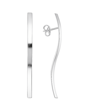 Brinco Fio Laminado Torcido em Prata 925 - Karina Pratas