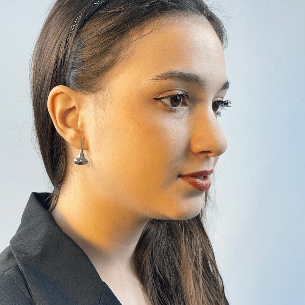 Brinco Gota Alongada em Prata 925 - Karina Pratas