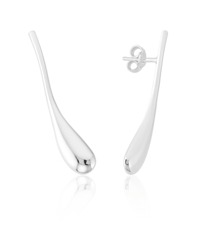 Brinco Gota Ondulada Prata 925 - Karina Pratas