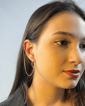 Brinco Piercing Argola Prata 925 - Karina Pratas