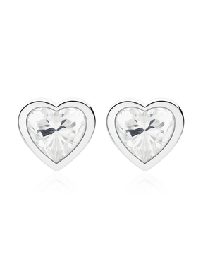 Brinco Ponto de Luz Coração Prata 925 - Karina Pratas