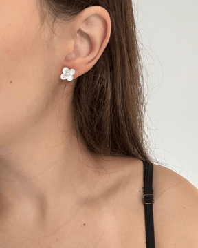 Brinco Trevo em Prata 925 - Karina Pratas