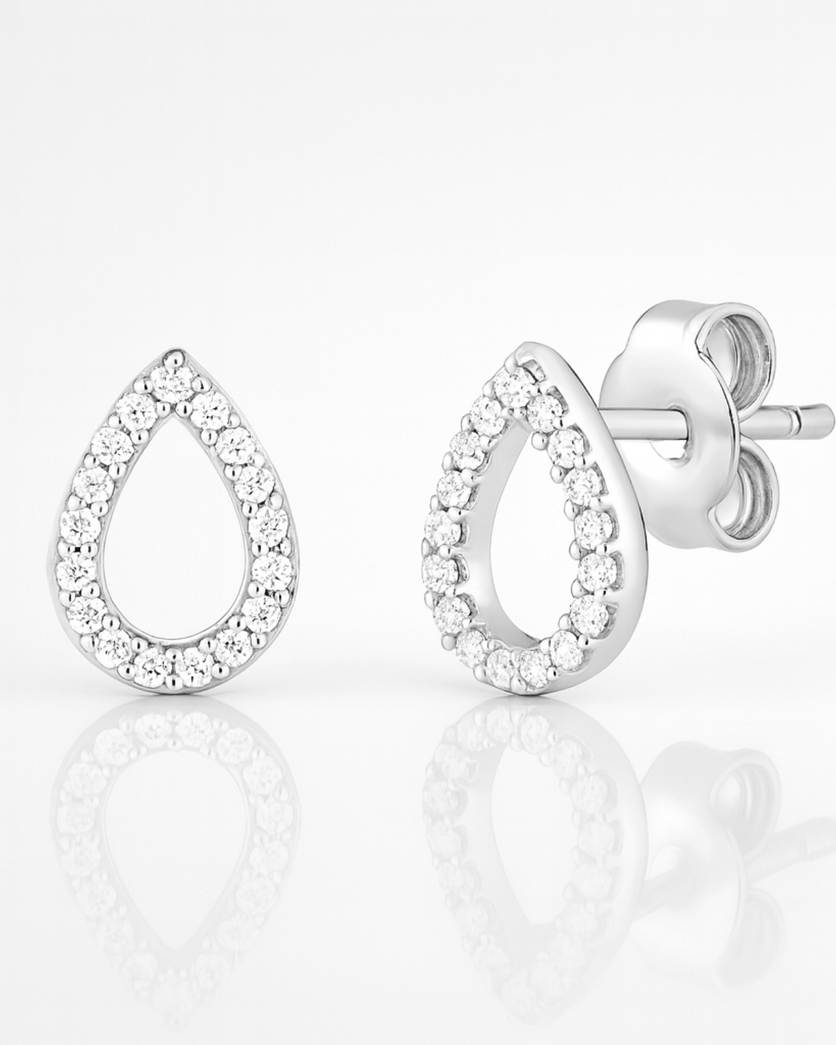 Brinco Zircônia Gota Vazado Prata 925 - Karina Pratas