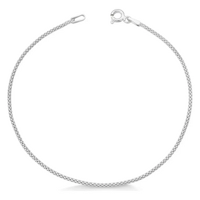 Pulseira Pipoca De Prata Charmosa e Única em Prata 18 Cm Em Prata 925