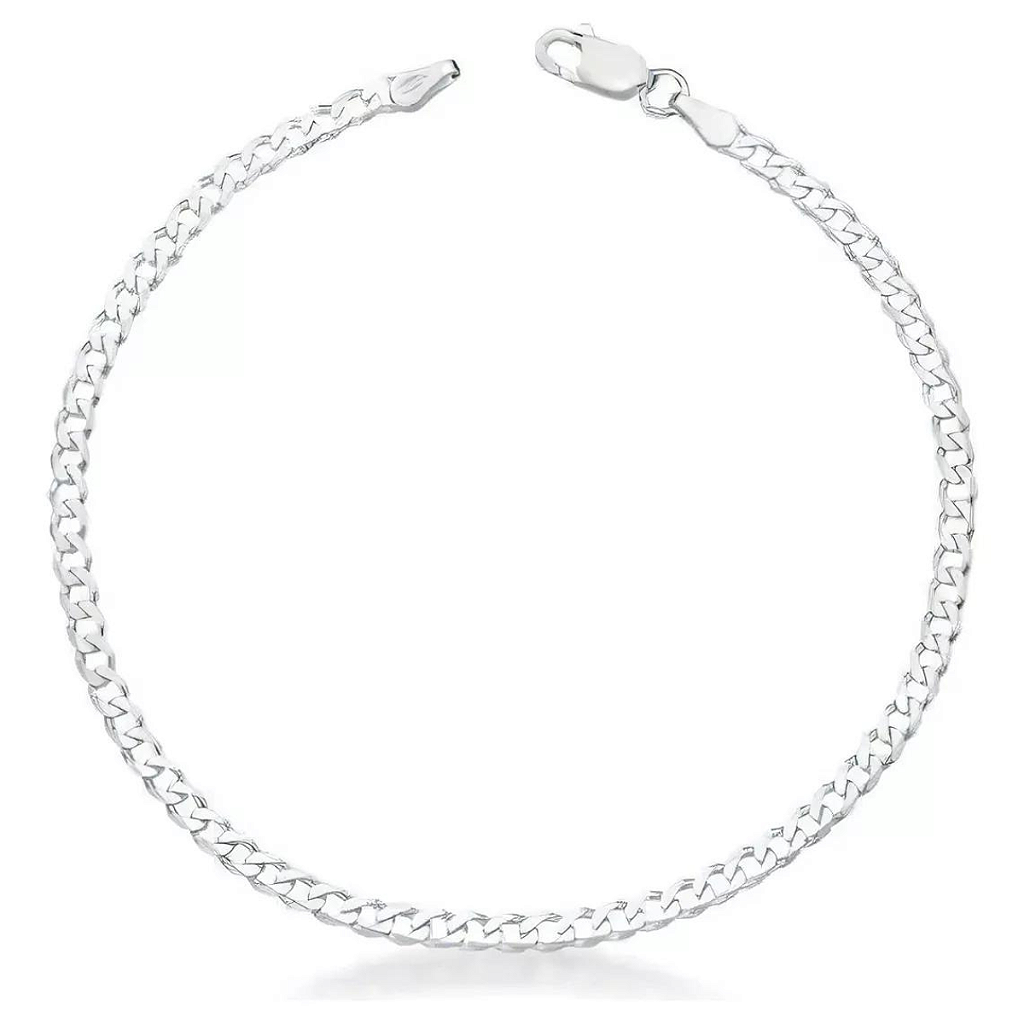 Pulseira De Prata 4MM Simplicidade com Charme