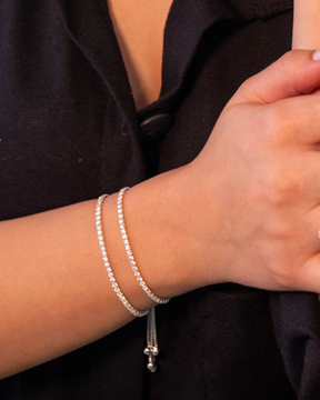 Pulseira Riviera Ajustável De Prata 925