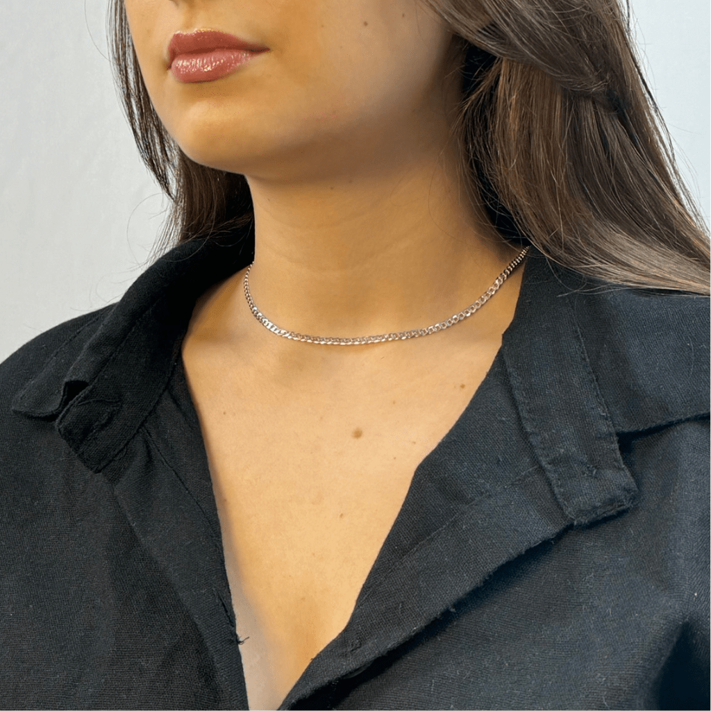 Choker Grumet 3,5 cm Prata 925 - Karina Pratas