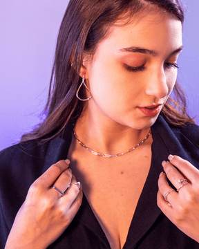 Colar Cartier Elos Quadrado em Prata 925 - Karina Pratas