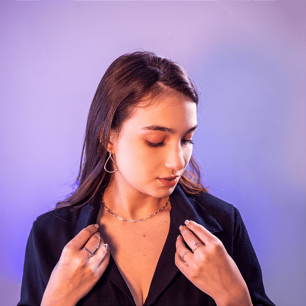 Colar Cartier Elos Quadrado em Prata 925 - Karina Pratas