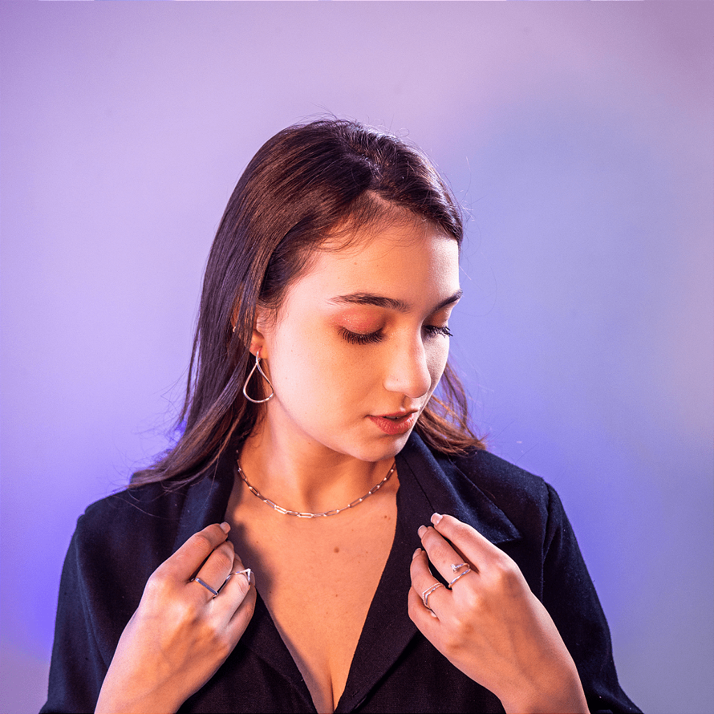 Colar Cartier Elos Quadrado em Prata 925 - Karina Pratas