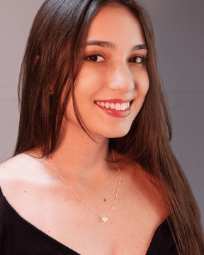 Colar Coração Cravejado Prata 925 - Karina Pratas