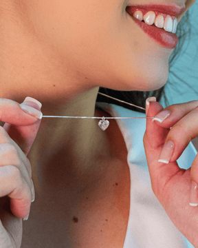 Colar Coração Cristal Prata 925 - Karina Pratas