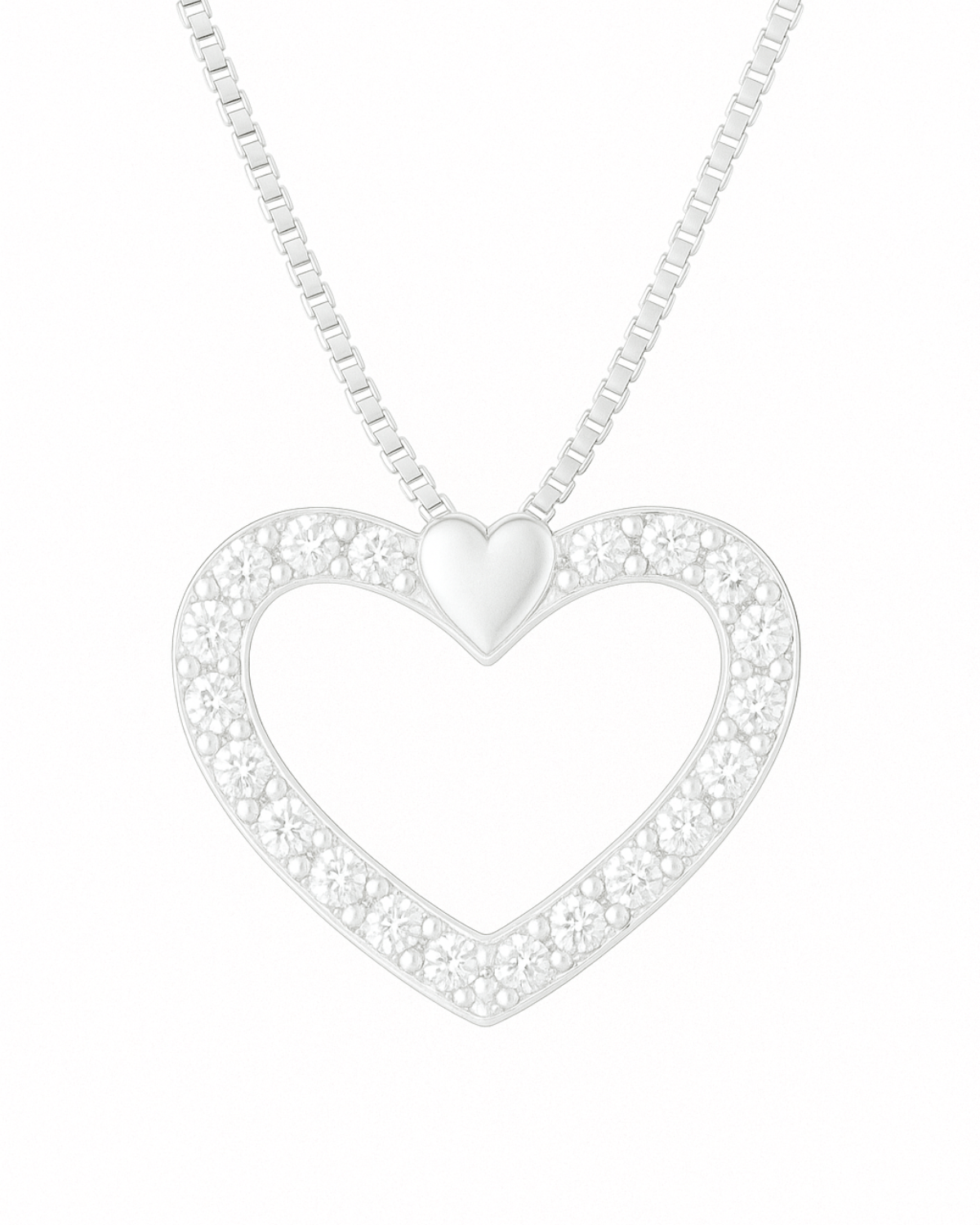 Colar Coração Prata 925 - Karina Pratas