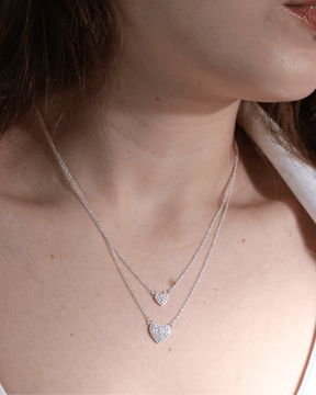 Colar Dois Corações Prata 925 - Karina Pratas