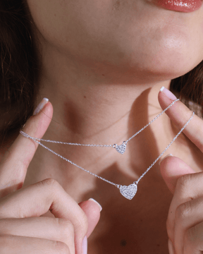 Colar Dois Corações Prata 925 - Karina Pratas