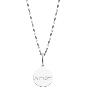Colar Medalha Amor em Prata 925 - Karina Pratas
