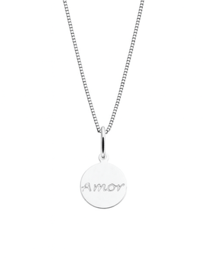 Colar Medalha Amor em Prata 925 - Karina Pratas