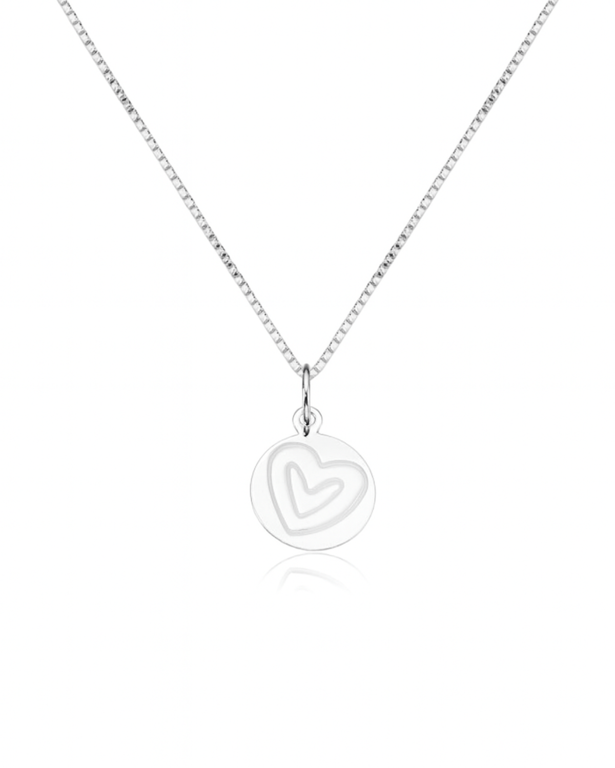 Colar Medalha Corações em Prata 925 - Karina Pratas