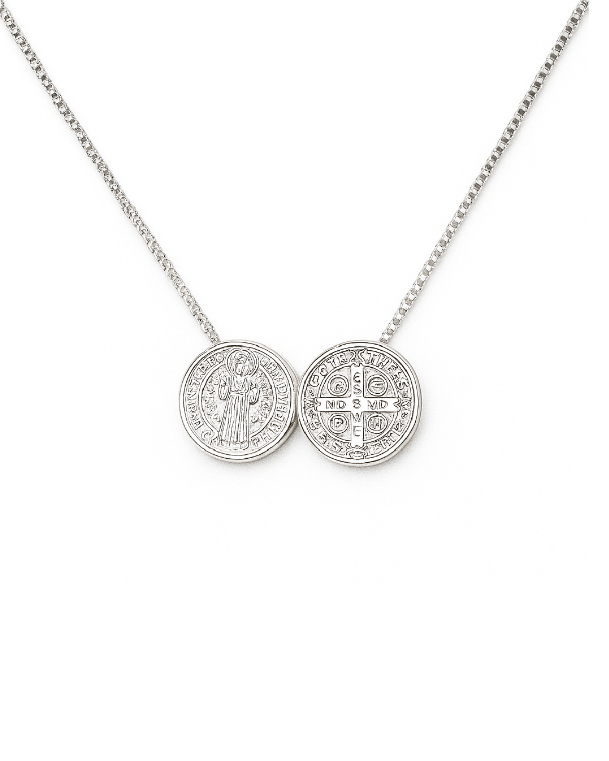 Colar Medalha de São Bento em Prata 925 - Karina Pratas