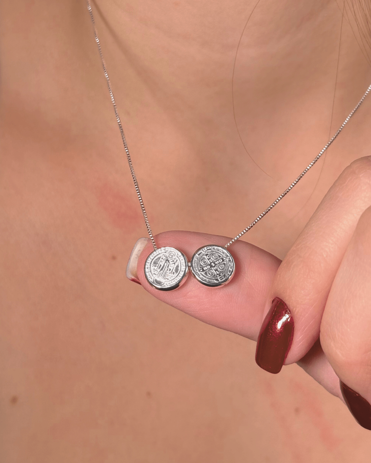 Colar Medalha de São Bento em Prata 925 - Karina Pratas