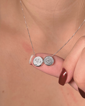 Colar Medalha de São Bento em Prata 925 - Karina Pratas