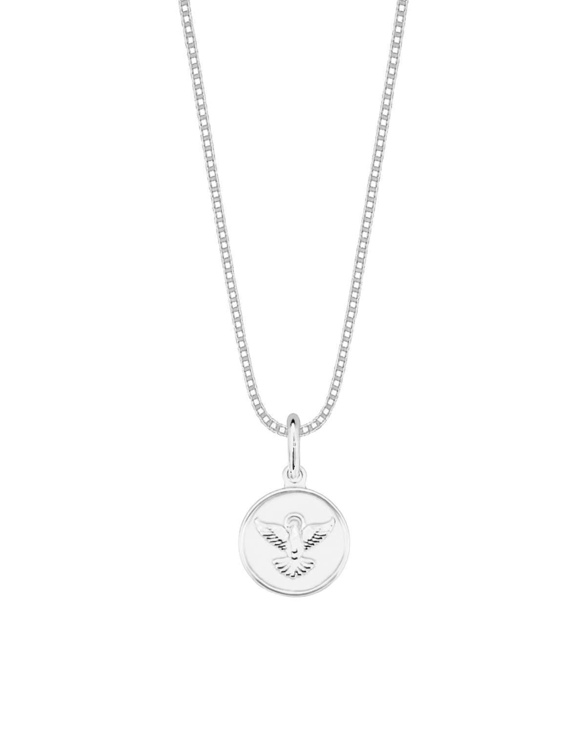 Colar Medalha Espírito Santo Prata 925 - Karina Pratas