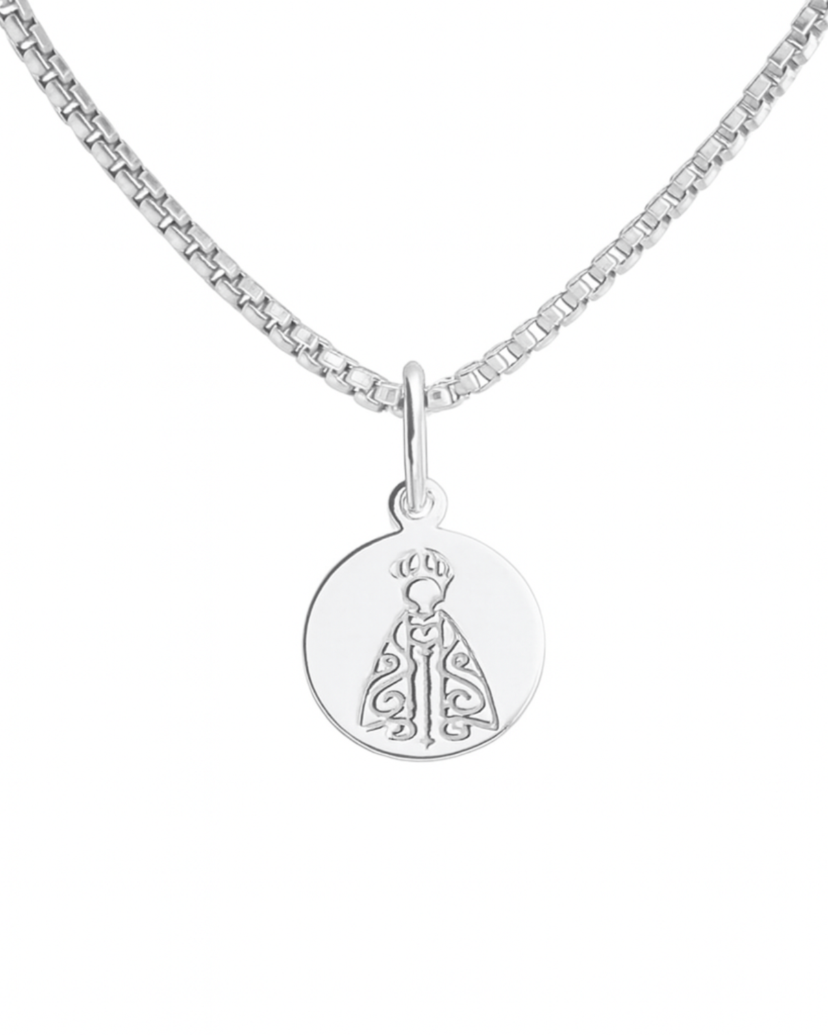 Colar Medalha Nossa Senhora em Prata 925 - Karina Pratas