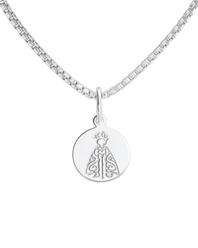 Colar Medalha Nossa Senhora em Prata 925 - Karina Pratas