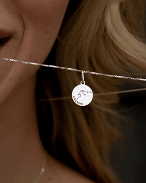 Colar Medalha Signo em Prata 925 - Karina Pratas