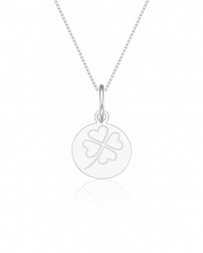 Colar Medalha Trevo da Sorte Prata 925 - Karina Pratas