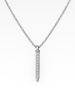 Colar Prego Cravejado Prata 925 - Karina Pratas