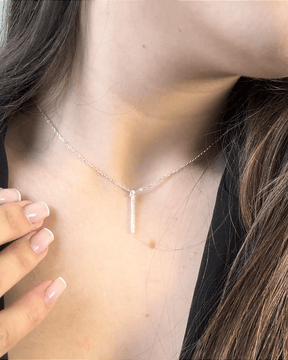 Colar Prego Cravejado Prata 925 - Karina Pratas