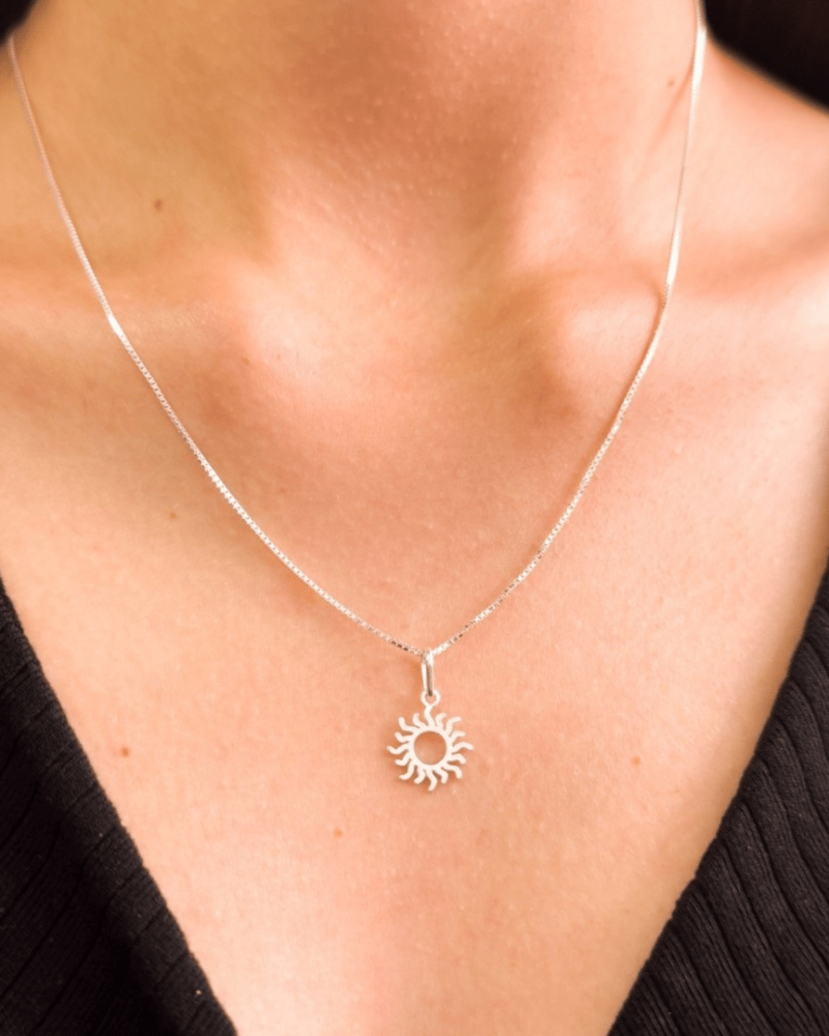 Colar Sol Prata 925 - Karina Pratas