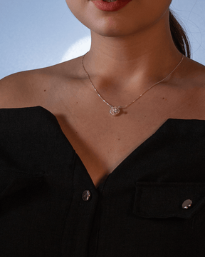 Colar Trevo Cravejado em Prata 925 - Karina Pratas