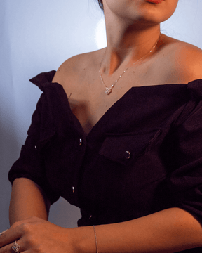 Colar Trevo Cravejado em Prata 925 - Karina Pratas