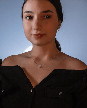 Colar Trevo Cravejado em Prata 925 - Karina Pratas