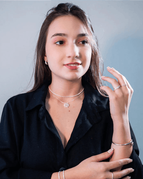 Colar Trevo e Coração Magnético Prata 925 - Karina Pratas