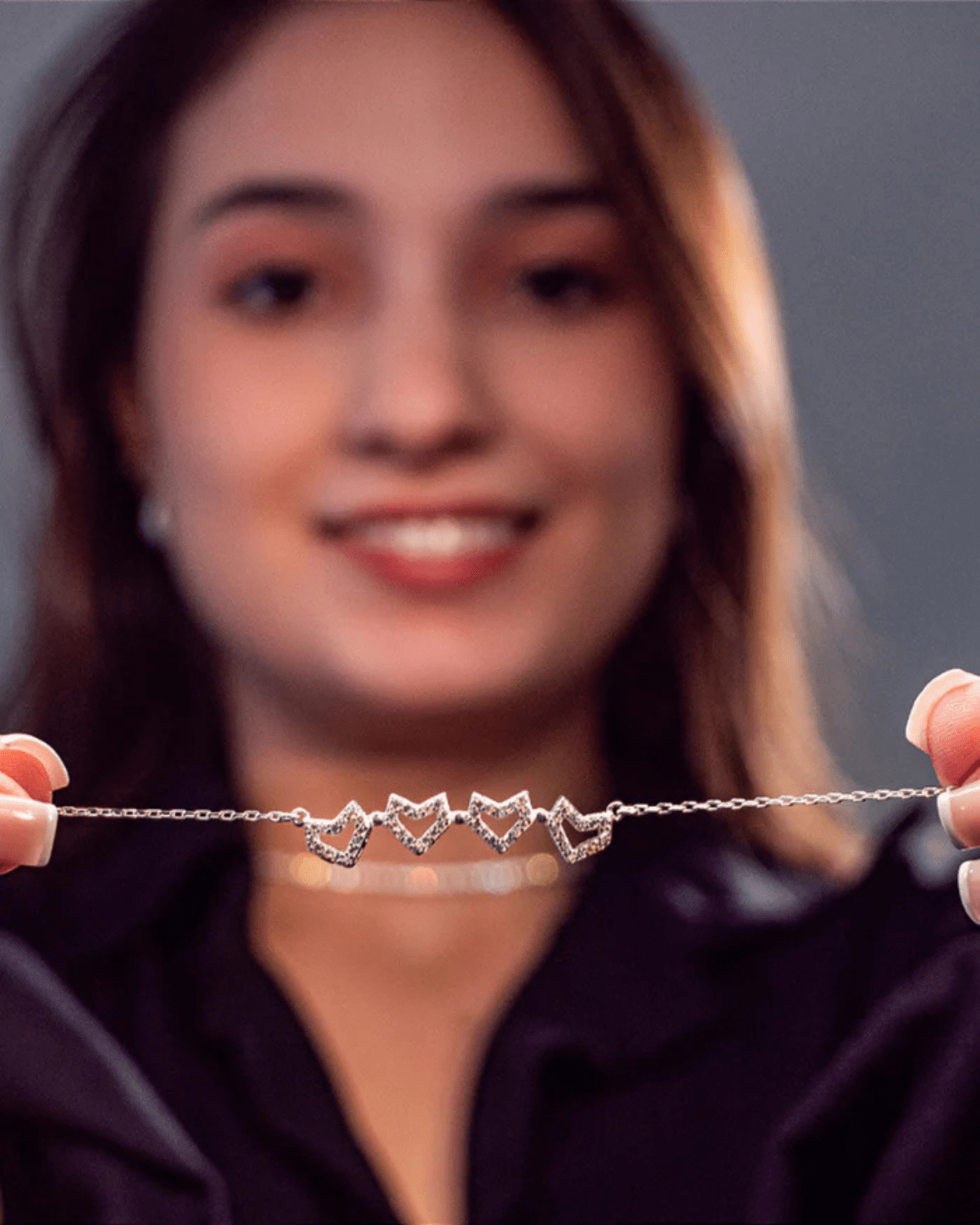 Colar Trevo e Coração Magnético Prata 925 - Karina Pratas