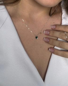 Colar Verde Esmeralda Prata 925 - Karina Pratas